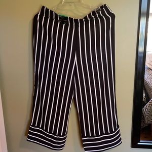 INC. international concepts - Stripe pants wide leg, size large, crop mid rise